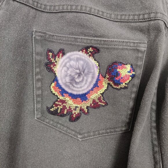 Cotton Ginny Plus Petites Women's Pants Size 16 Gray Cotton High Waist Mom Style - Picture 5 of 11